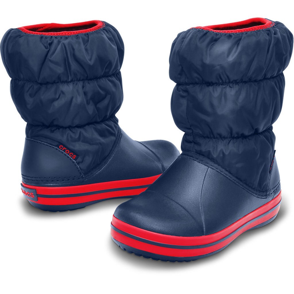 

Зимние сапоги Crocs, J3, синие с красным, 34-35