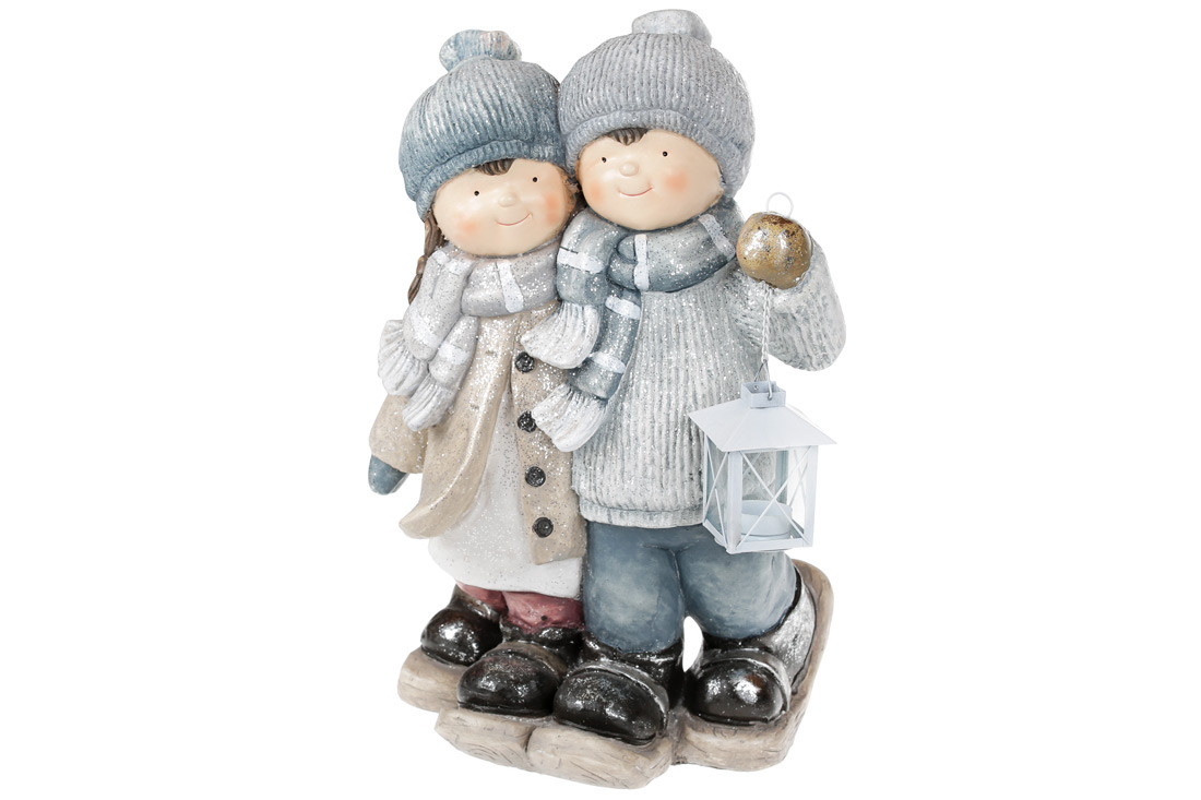 

Новогодняя фигура Детки с фонариком 48см BonaDi 820-189