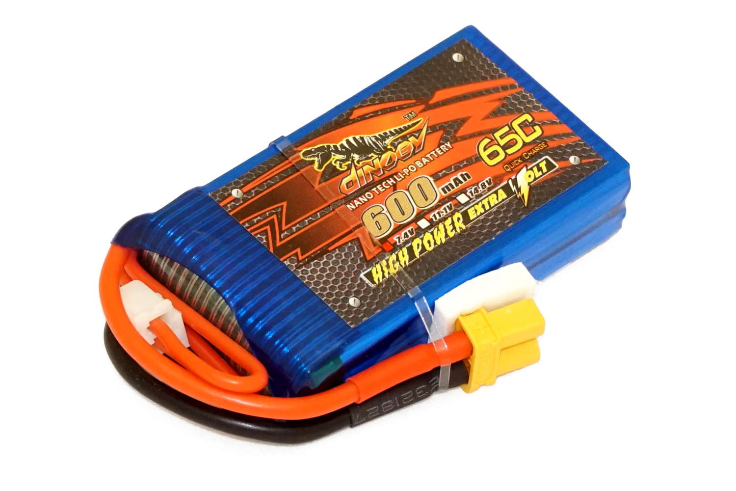 

Аккумулятор Dinogy Li-Pol 600mAh 7.4V 2S 65C XT30