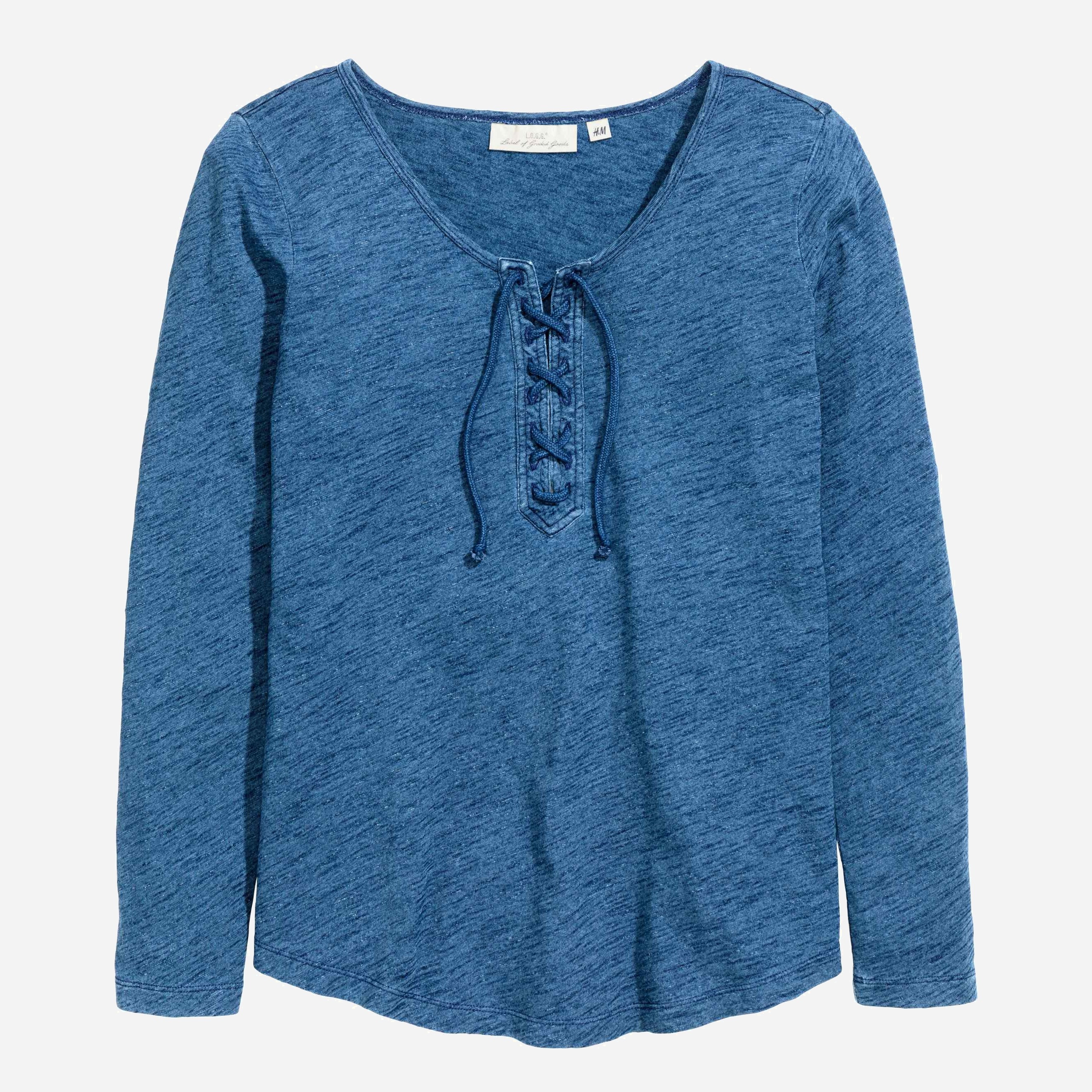 

Лонгслив H&M XAZ045417VPTE S Темно-синий