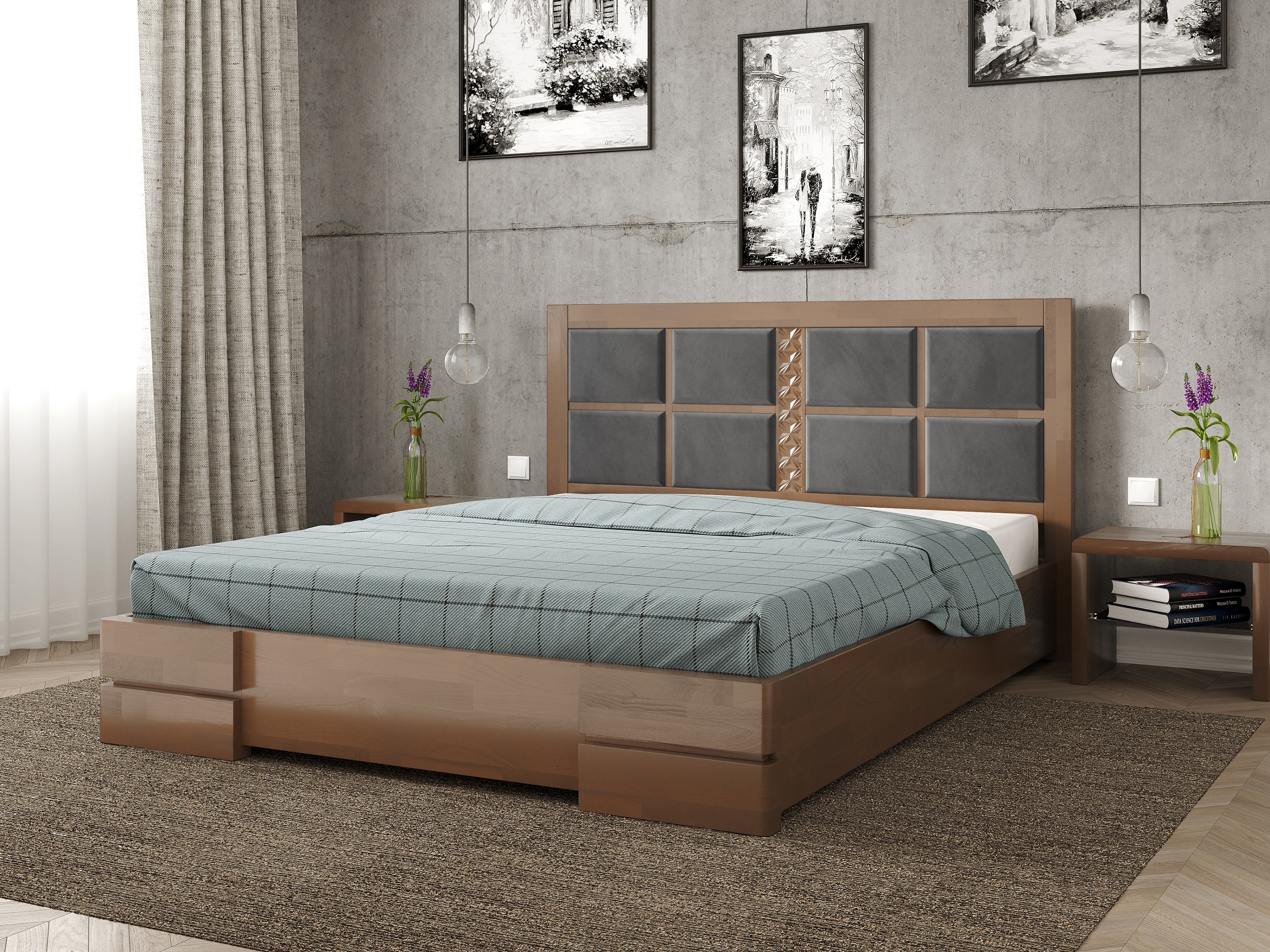

Кровать Кардинал 2 с механизмом Arbordrev (160*200) бук Орех