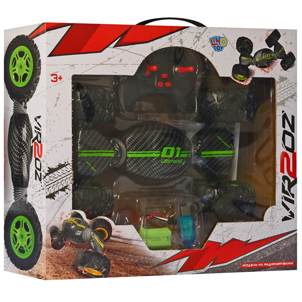 

Машинка трюковая на Р/У Limo toy 34 см М 5562 Черная с зелёным