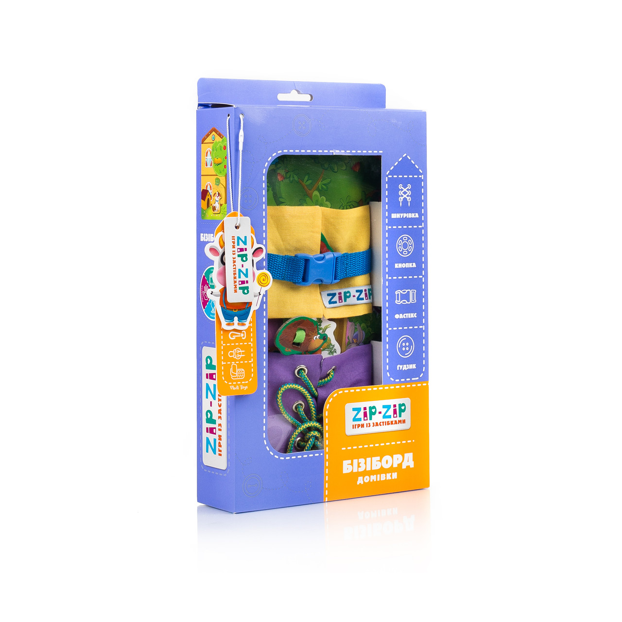 

Развивающая детская настольная игра Мягкий бизиборд Vladi Toys Домик (ZZ1001-02)