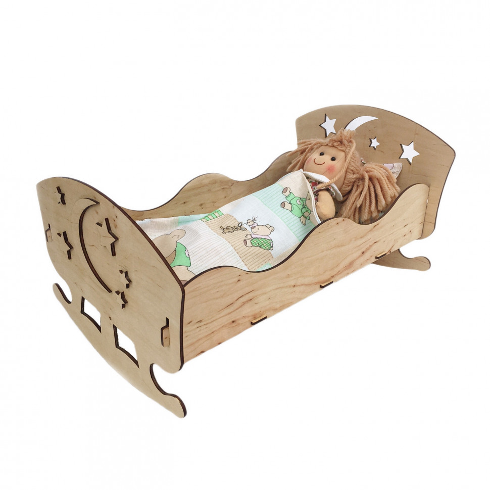 

Игрушечная кровать для кукол ТМ Дерево 43x23 см (172311)