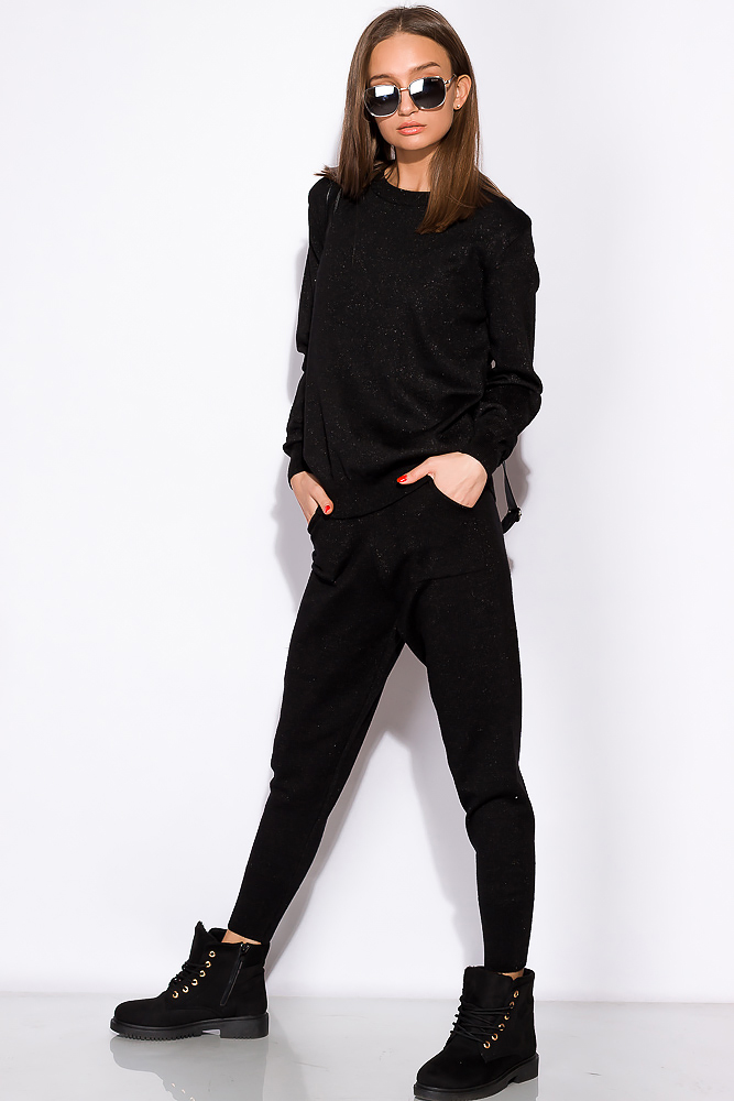 

Костюм женский с люрексом 120PSKL020 (Черный) ToS - Размер цвет Черный, Костюм женский с люрексом 120PSKL020 (Черный) ToS S-M Размер цвет Черный