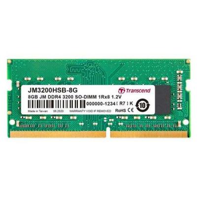

Модуль памяти для ноутбука SoDIMM DDR4 8GB 3200 MHz Transcend (JM3200HSB-8G)