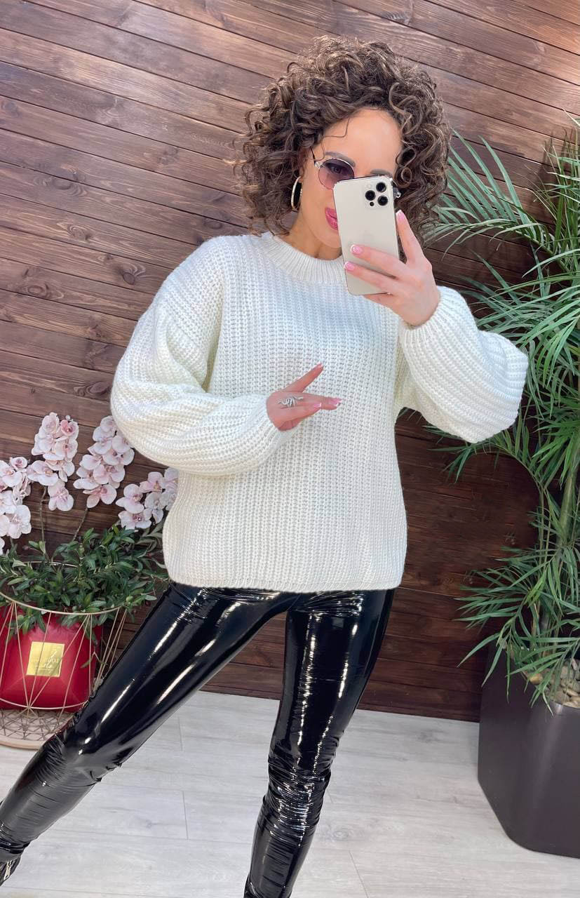 

Fashions • Свитер женскии оверсаи з Агата Fashions - молоко (849, Fashions • Свитер женскии оверсаи з Агата Fashions 42-52 молоко (849)