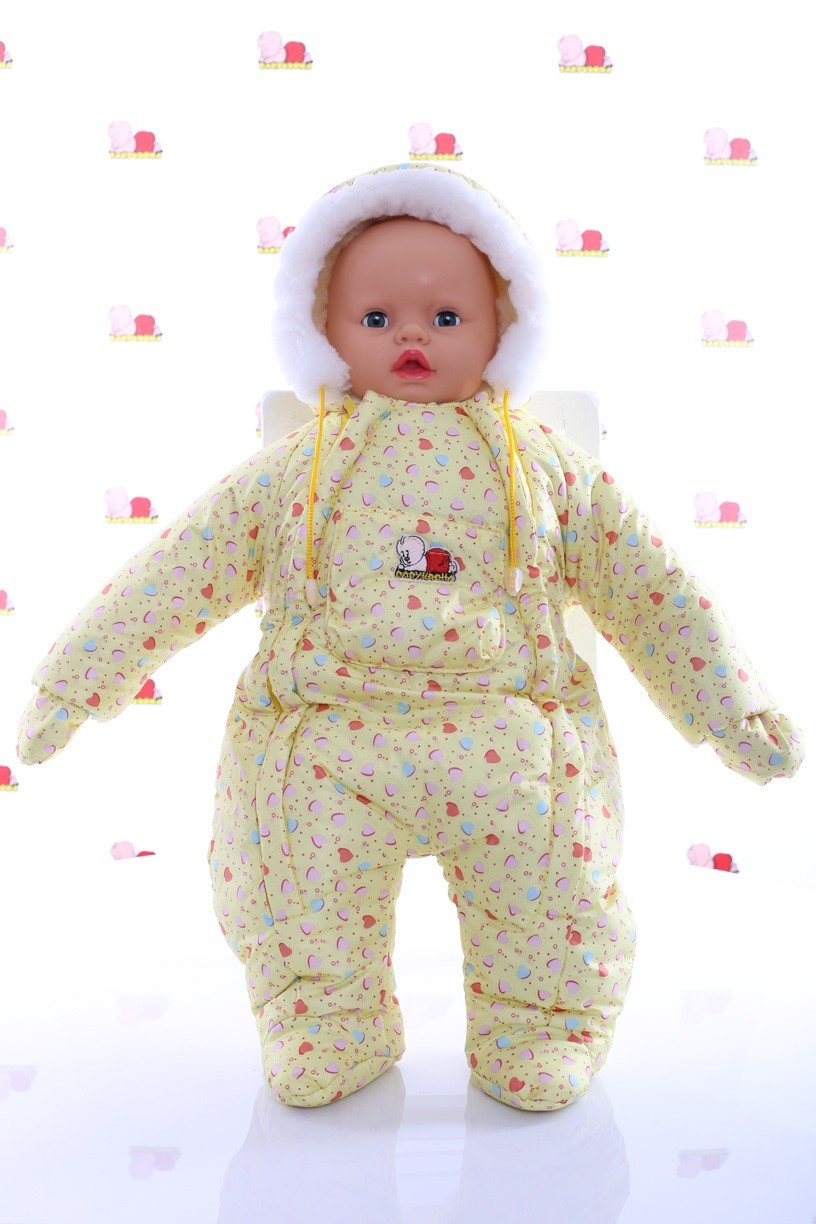 

Комбинезон Babykroha в сердечко 74 желтый