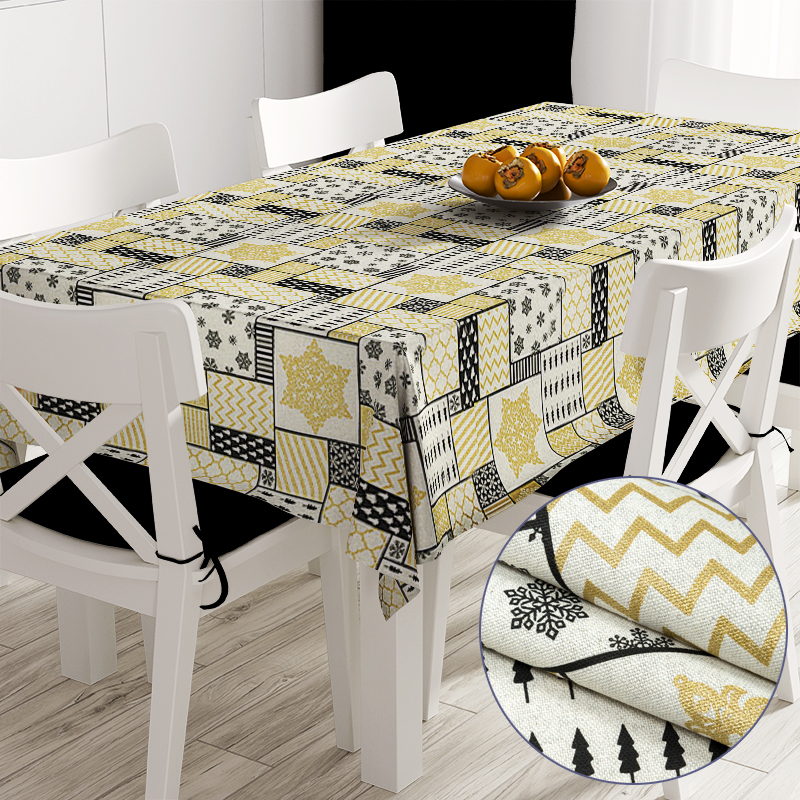 

Новогодняя скатерть Time Textile Yunder Gold Золотой, Черный TT145036 100x160