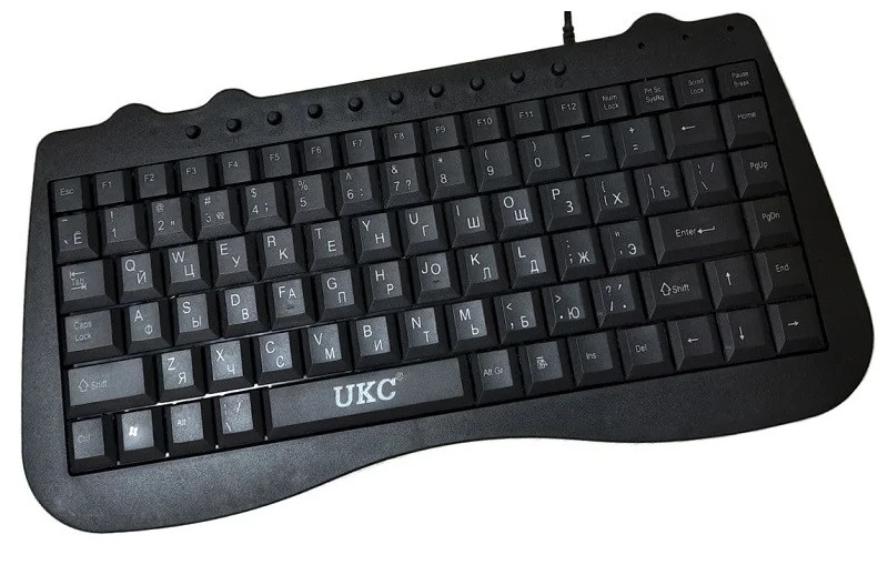 

USB мини клавиатура проводная UKC KP-918 черная