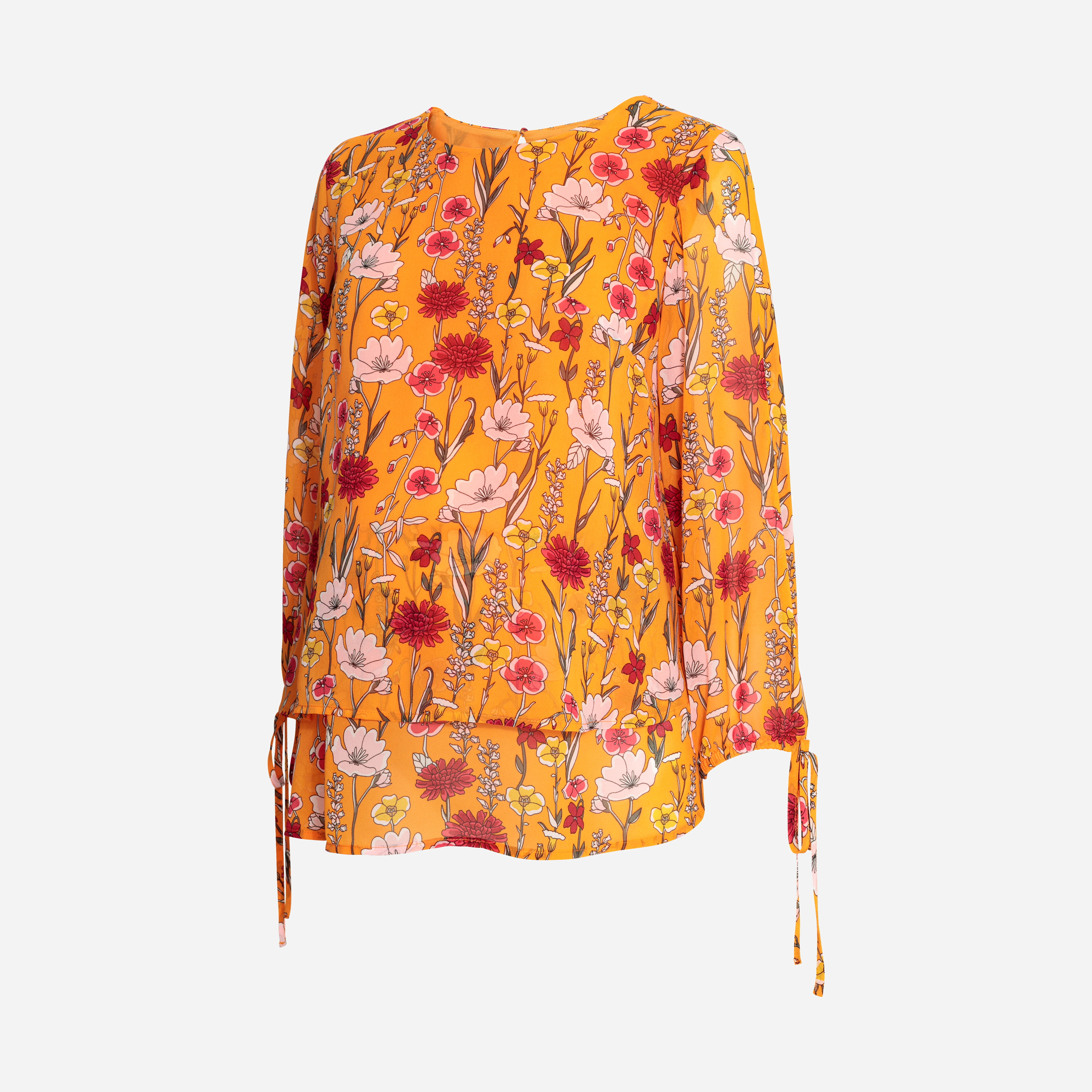 

Блузка H&M XAZ094317DSWW L Оранжевая с разноцветным