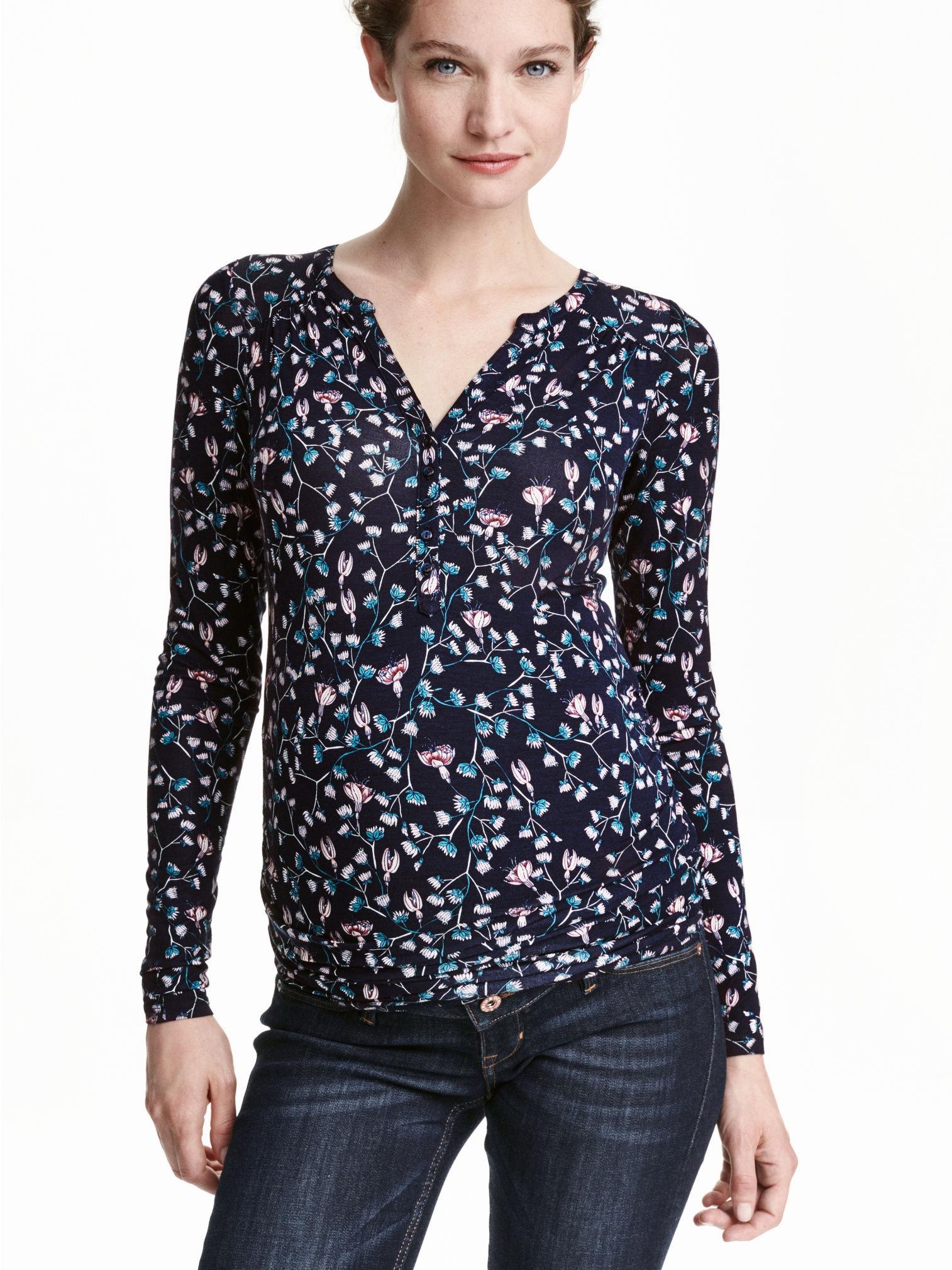 

Лонгслив H&M XAZ147063LMPE S Темно-синий