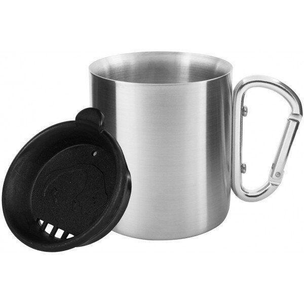 

Термокружка с ручкой-карабином Tatonka Thermo Mug Carabiner 250, Silver (TAT 4134.000)