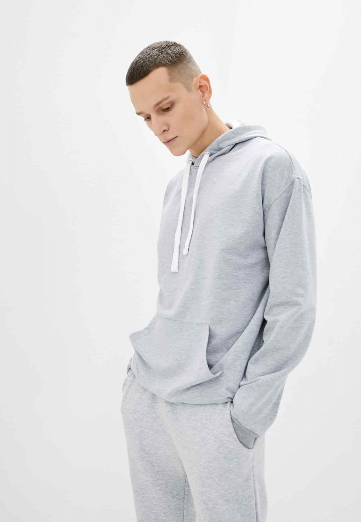 

Мужское худи HiB,  меланж, Мужское худи HiB, One Size меланж