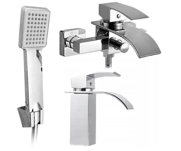 

Смеситель для ванны Rea FALCON Хром REA-B0222 + BAT-00146