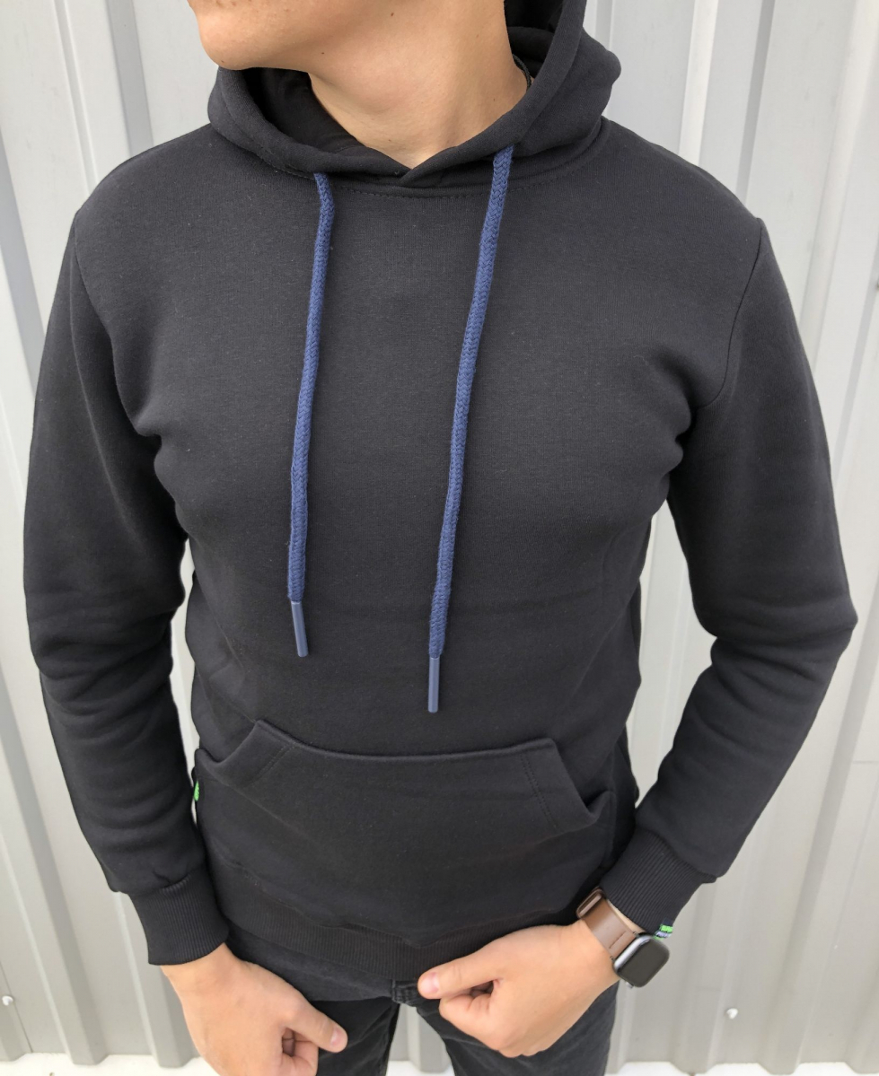 

Кофта худи трикотажна з капюшоном з флісом Supersmb 17209 XL Черный