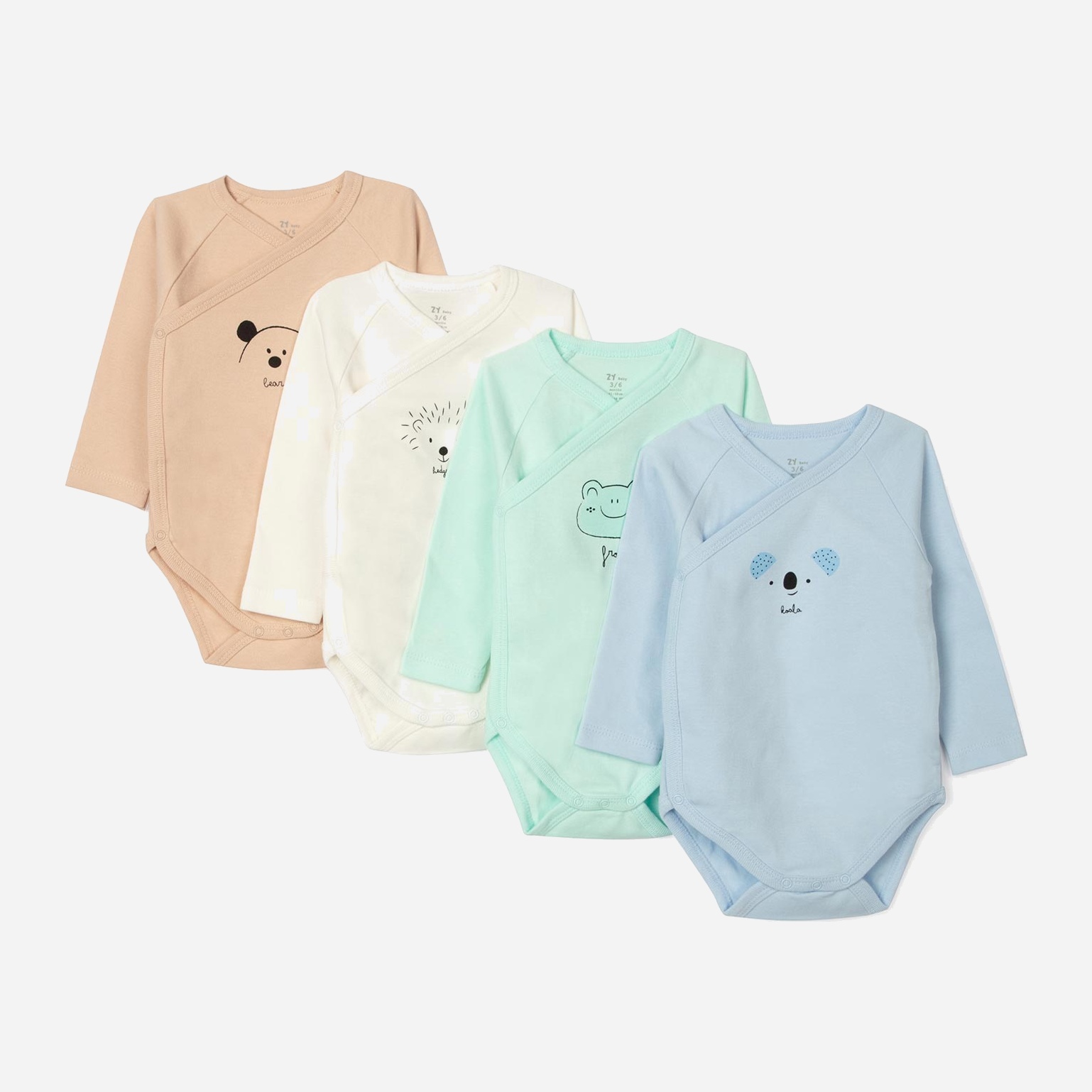 

Боди-распашонка Zippy 31026737 82 см 4 шт Разноцветная