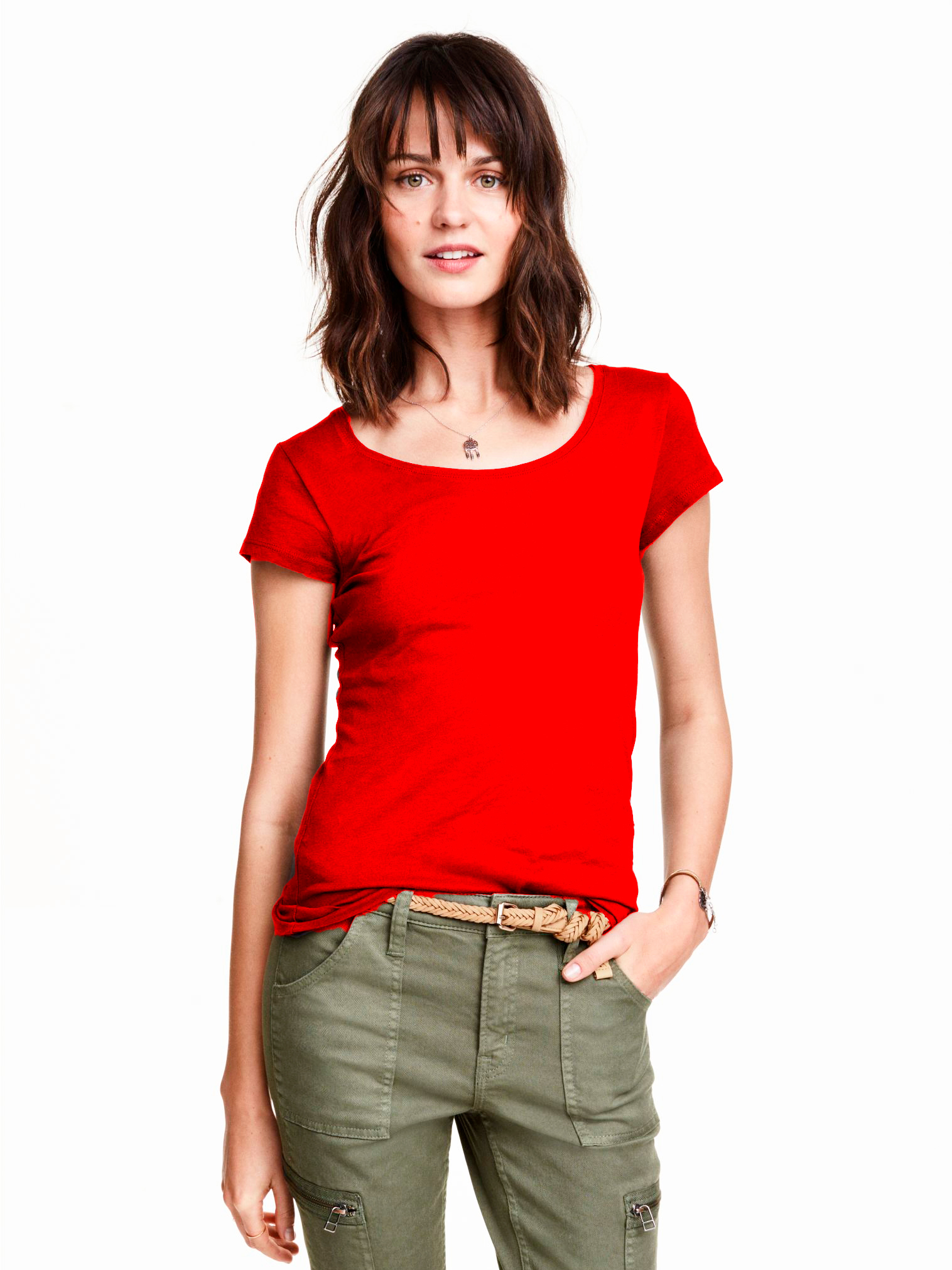 

Футболка H&M 6794064  Красная, Футболка H&M 6794064 S Красная