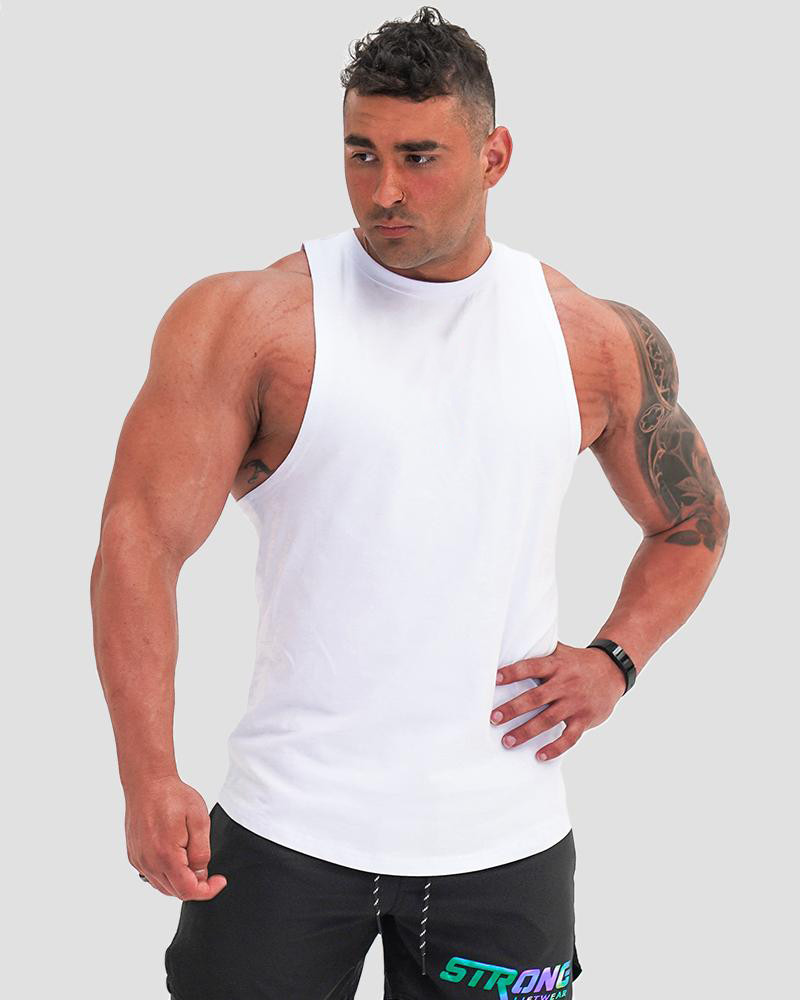 

Безрукавка мужская майка со светоотражающим эффектом Strong Lift Wear белая 2XL