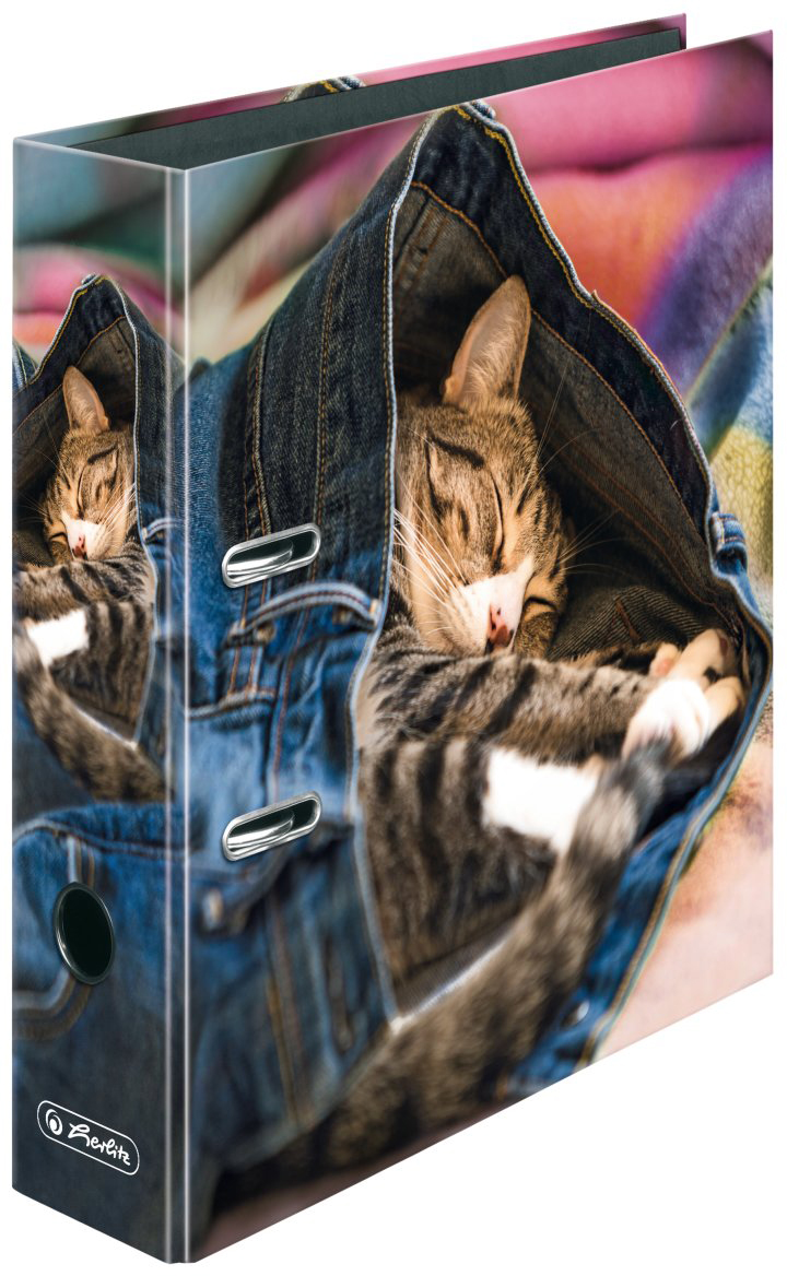 

Папка-регистратор Herlitz А4 8 см Jeans Cat Котенок (50030958)