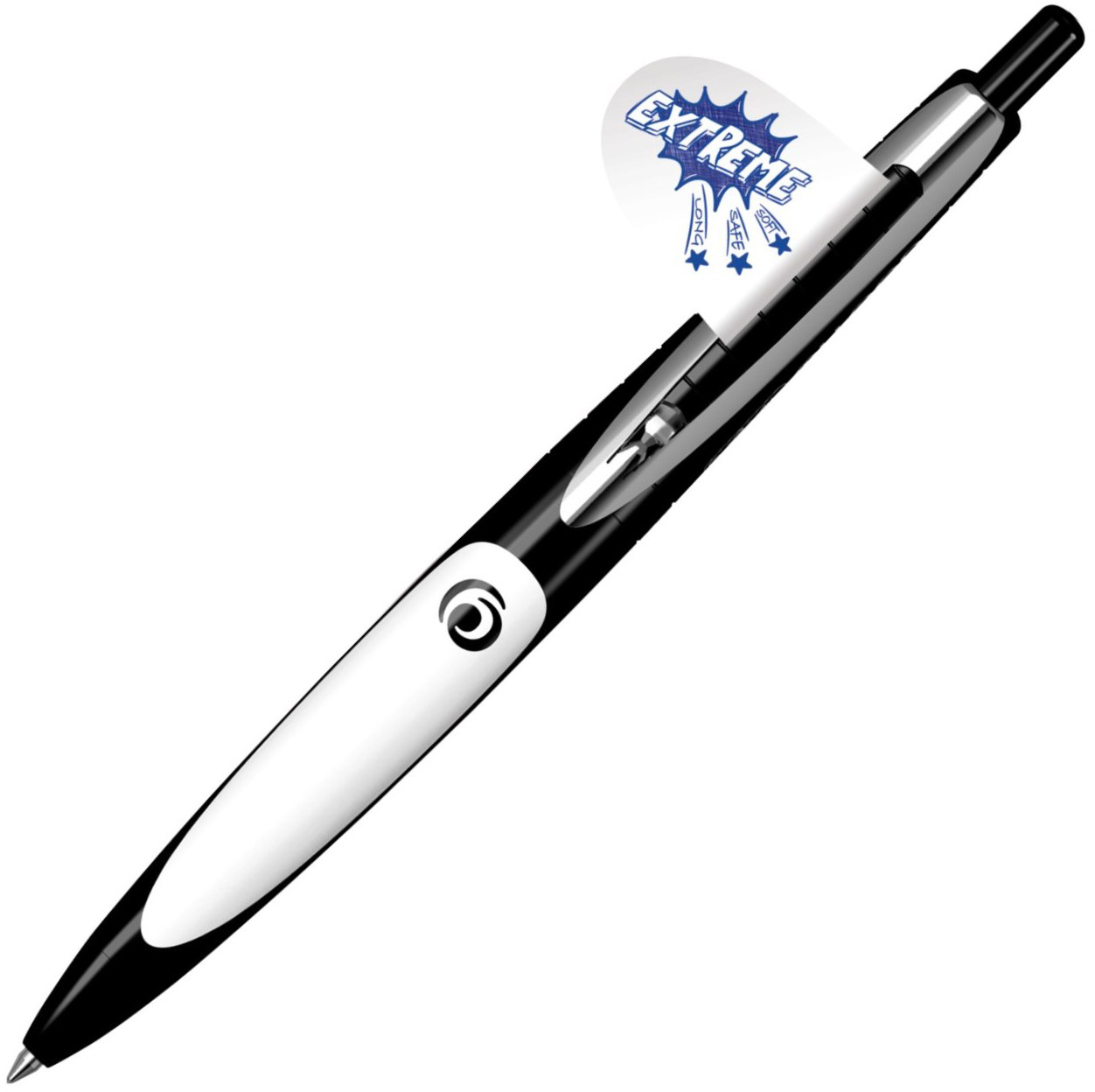 

Ручка шариковая Herlitz My.Pen Extreme Black-White Черный корпус Синяя (50028276)