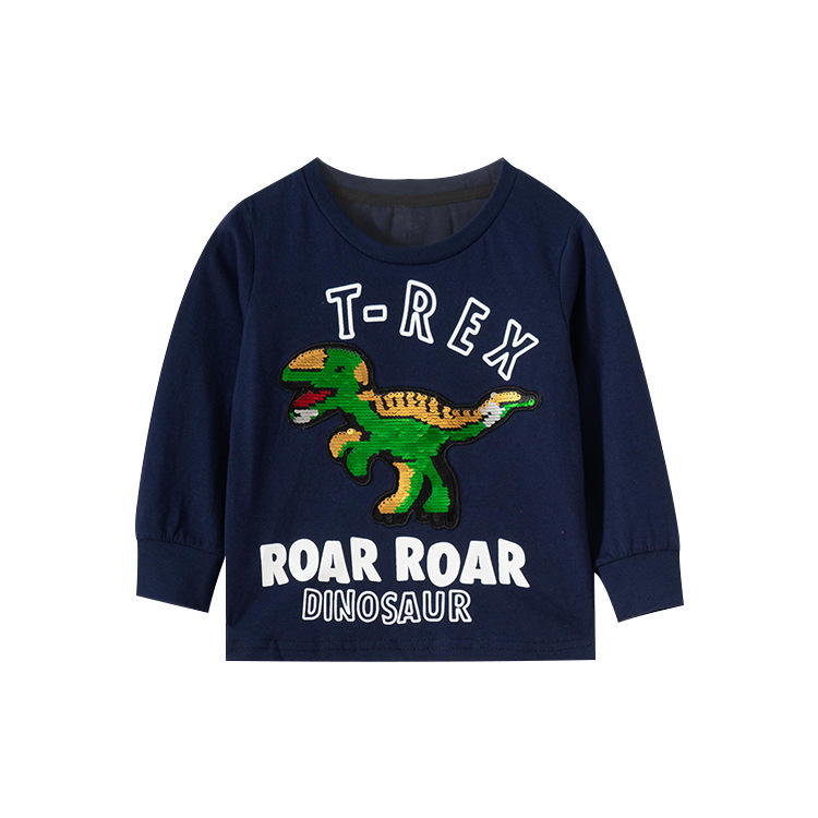 

Лонгслив для мальчика с рисунком динозавра синий T-Rex Berni Kids (120) Синий