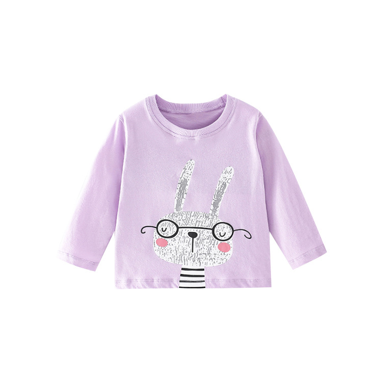 

Лонгслив для девочки с рисунком кролик фиолетовый Rabbit with glasses Berni Kids (140) Фиолетовый