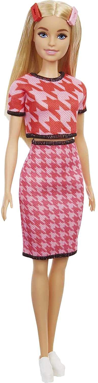 

Кукла Барби Модница Barbie Fashionistas Doll, Red Houndstooth Top & Skirt Long Blond Hair 169 (GRB59)