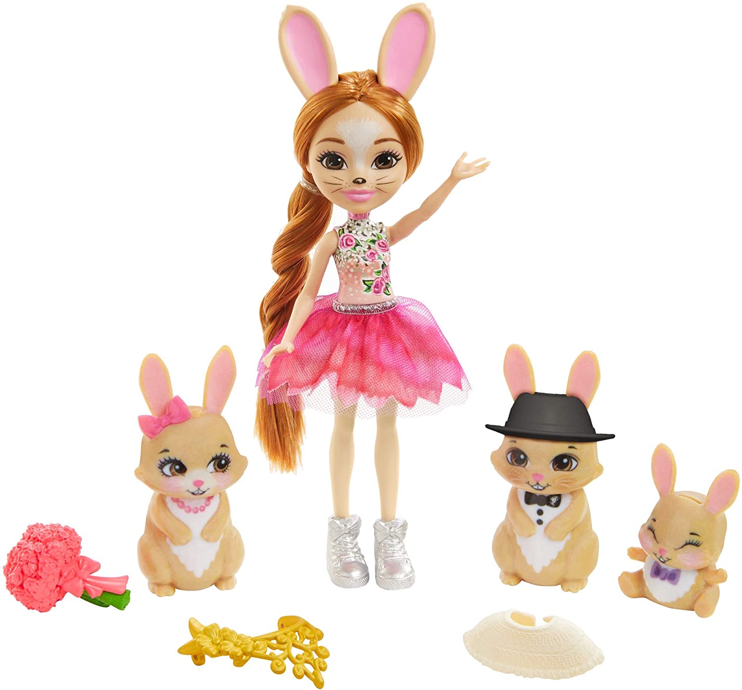 

Игровой набор с куклой Семья Бристал Кролика Royal Enchantimals Family Toy Set, Brystal Bunny Doll (GYJ08)