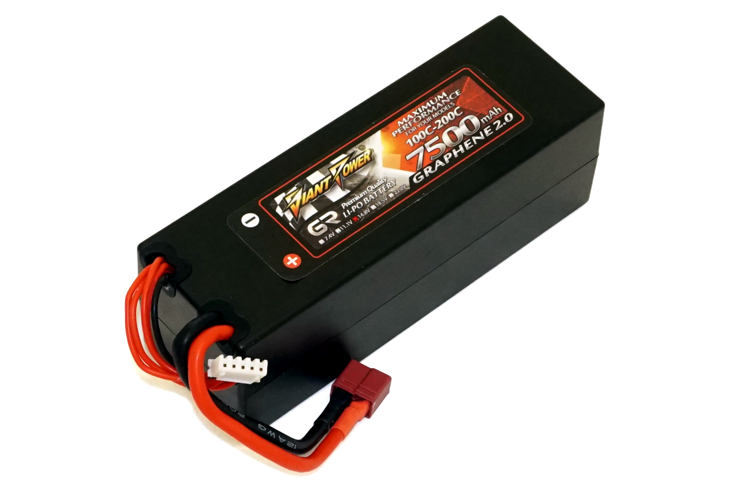 

Аккумулятор Dinogy G2.0 Li-Pol 7500mAh 14.8V 4S 100C Hardcase 48x46x139 T-Plug
