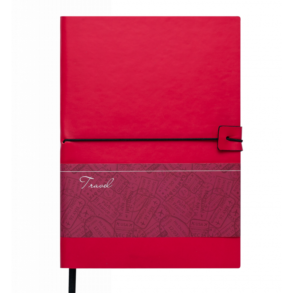 

Блокнот Buromax деловой Travel Logo2U 96 листов А5 в клетку обложка из искус (BM.29521102-05)