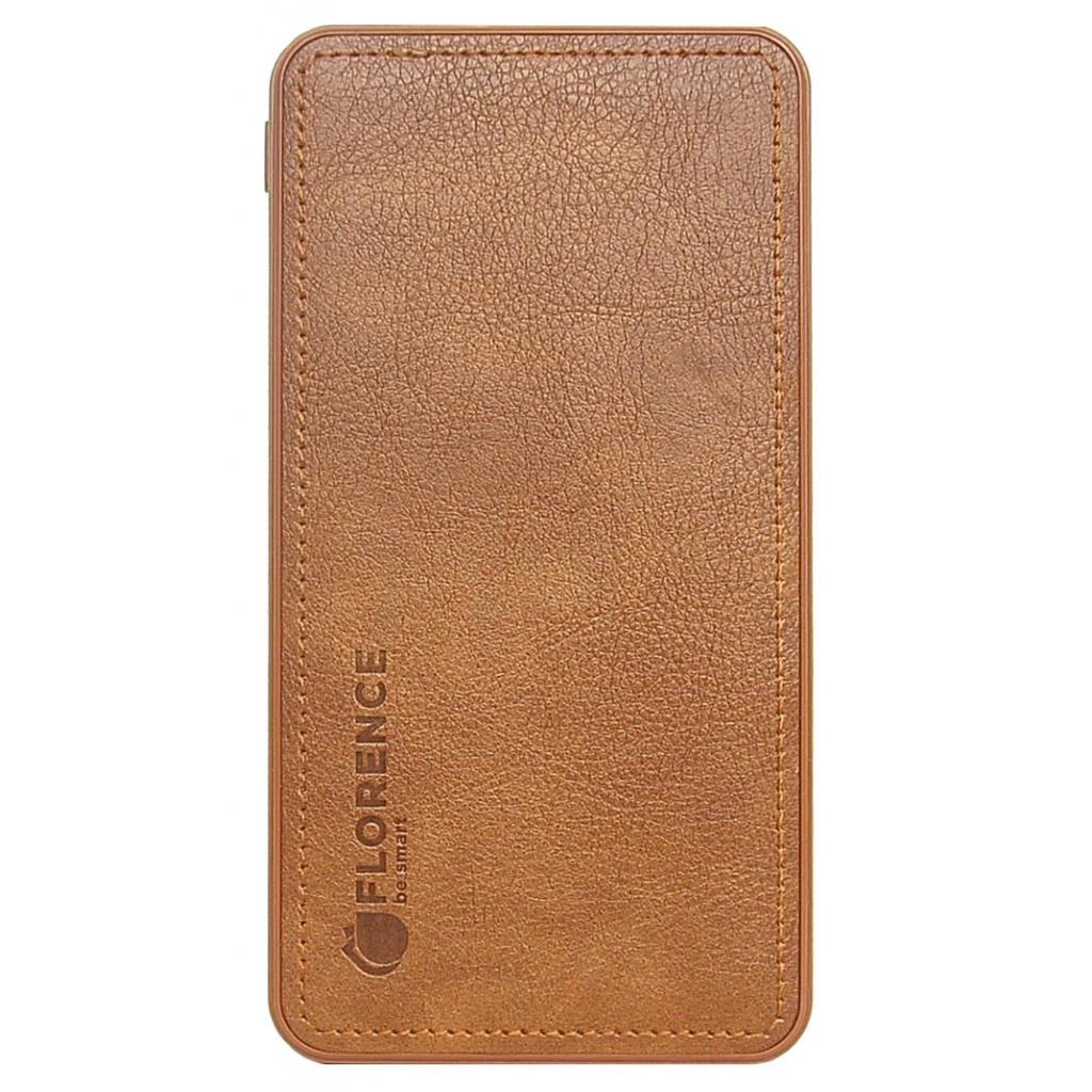 

Батарея универсальная Florence LEATHER Li-Pol 10000mAh Brown (FL-3024-N)