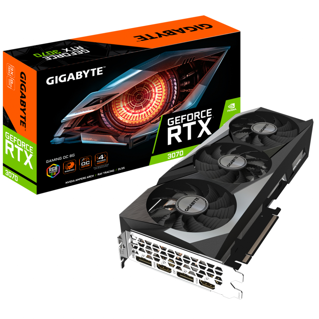 

Видеокарта Gigabyte GeForce RTX3070 8Gb GAMING OC 2.0 LHR (GV-N3070GAMING OC-8GD 2.0)