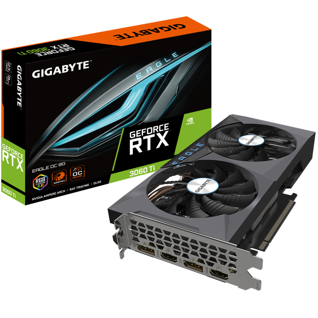 

Видеокарта Gigabyte GeForce RTX3060Ti 8Gb EAGLE OC 2.0 LHR (GV-N306TEAGLE OC-8GD 2.0)