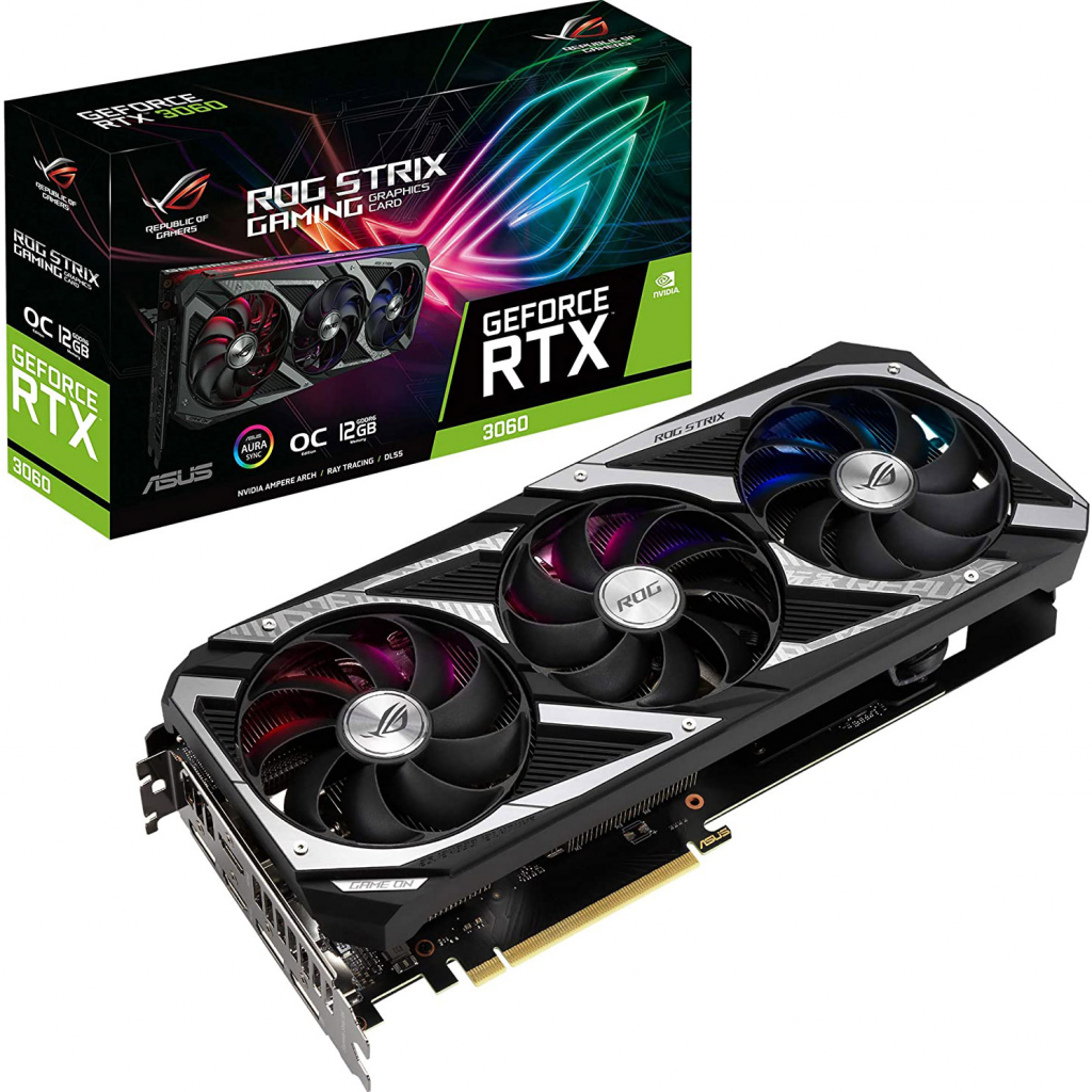 

Видеокарта ASUS GeForce RTX3060 12Gb ROG STRIX OC V2 GAMING LHR (ROG-STRIX-RTX3060-O12G-V2-GAMING)