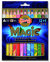 

Набор многоцветных карандашей K-I-N Magic 3 in 1 12цв.+блендер 20901 340801