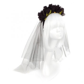 

Обруч Black Roses с фатой Halloween 19-899BLK
