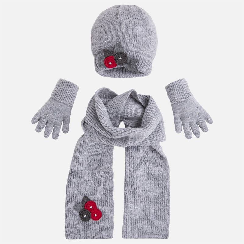 

Шапка,шарф,перчатки для девочки Mayoral 110см,5 лет