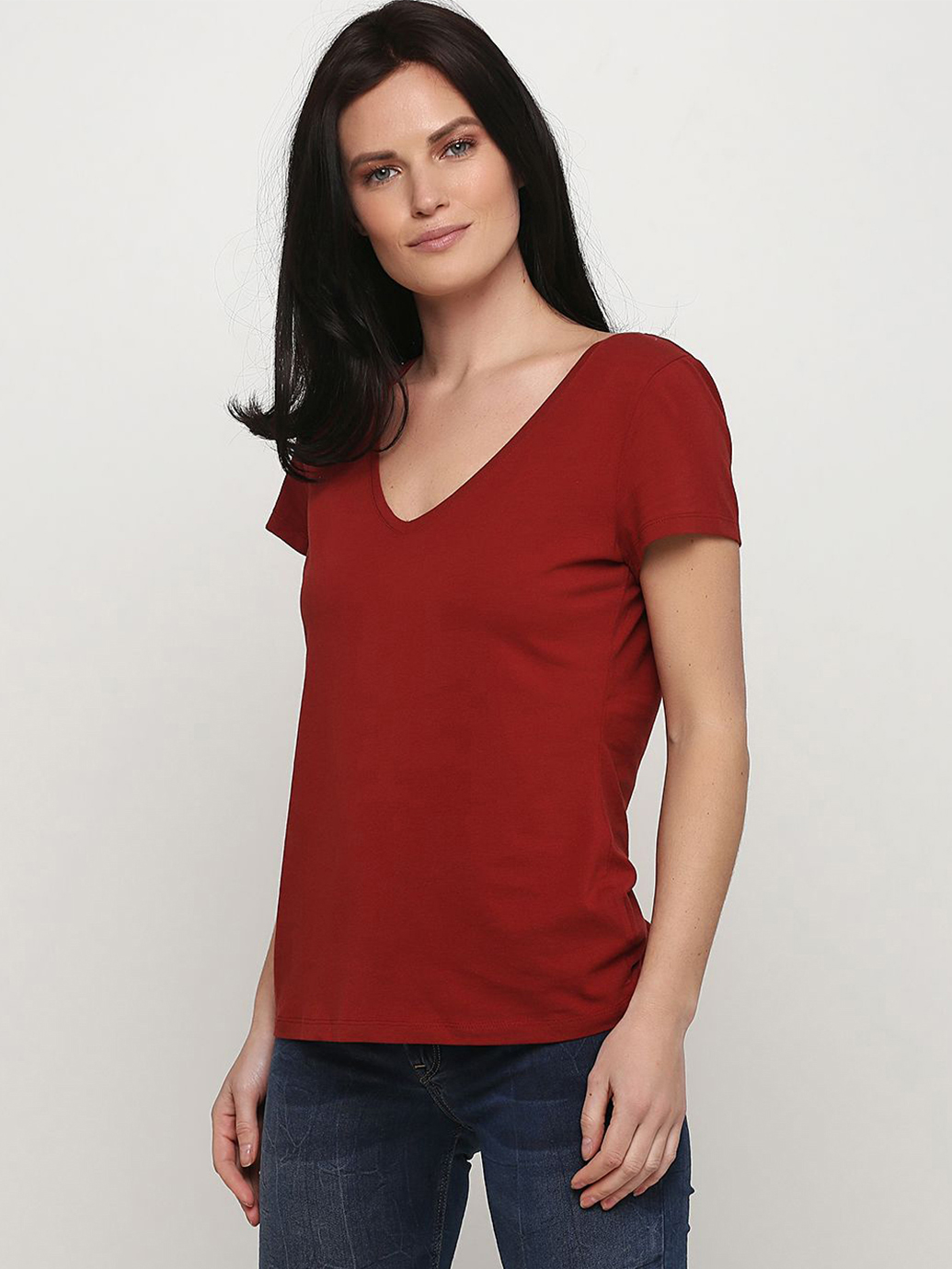 

Футболка H& 7455355 М Бордовая, Футболка H&M 7455355 М Бордовая