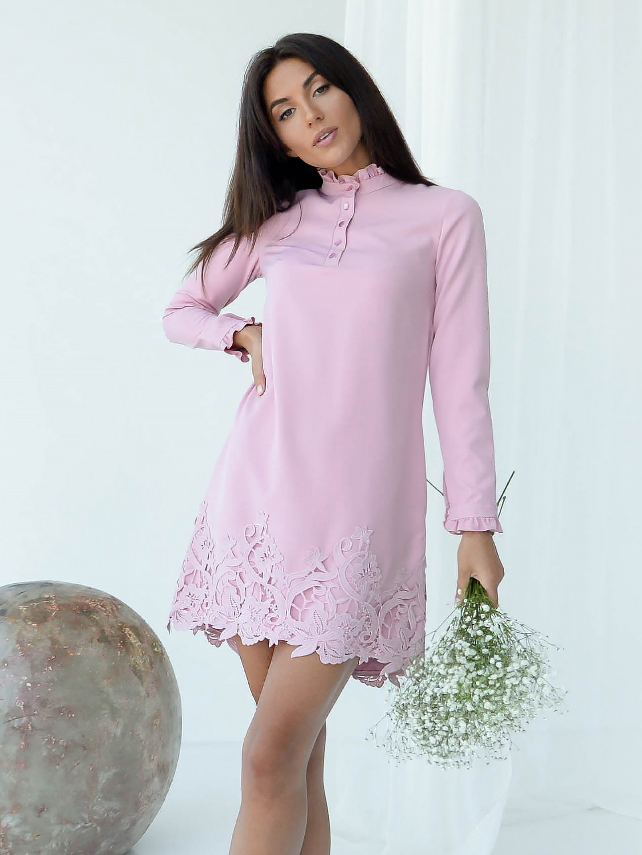 

Платье ODIS OD-477  Пудровое, Платье ODIS OD-477 34 Пудровое