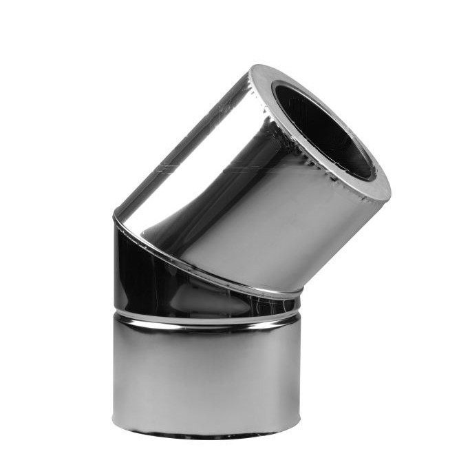 

Колено STALAR 45° Термо Ø230/300 нерж/оц 0.8мм элемент дымохода из нержавеющей стали