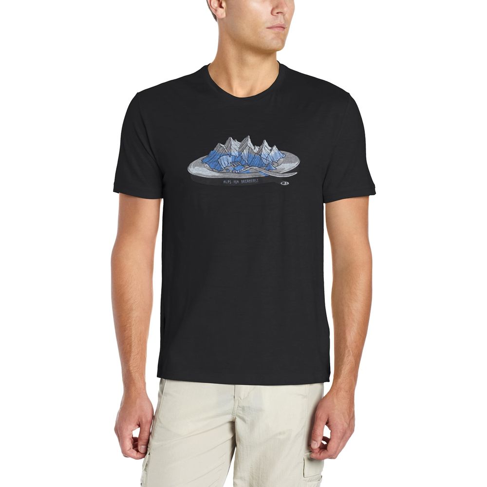 

Термофутболка Icebreaker Tech T Lite SS MEN Alps for breakfast black  (100 781 001, Термофутболка Icebreaker Tech T Lite SS MEN Alps for breakfast black L (100 781 001 L)