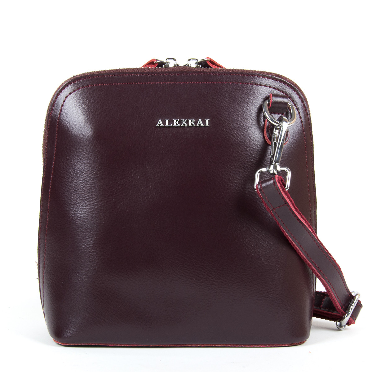 

Сумка кроссбоди женская кожаная ALEX RAI 05-01 8803 Бордовая wine-красная Red