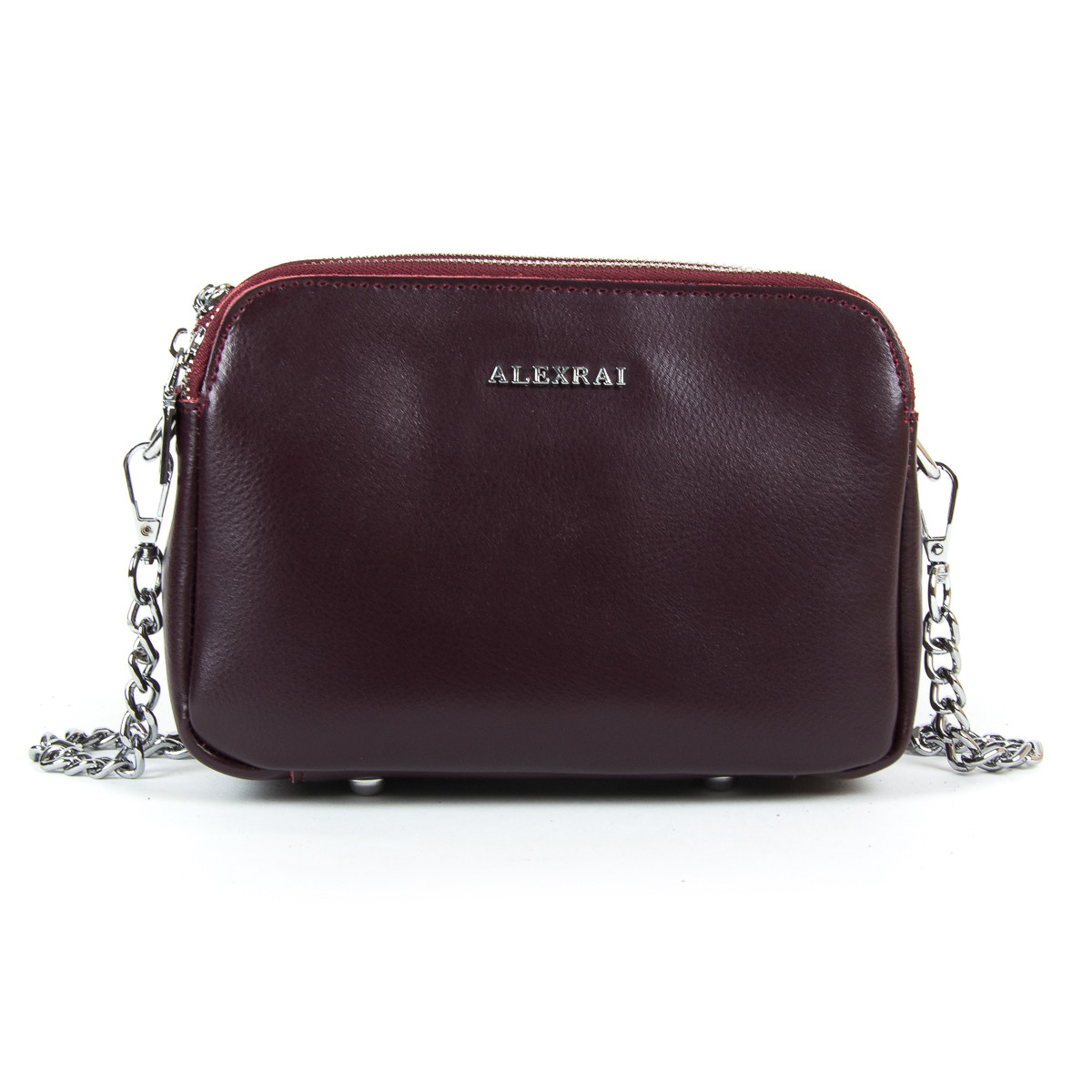 

Сумка Женская Классическая кожа ALEX RAI 05-01 8701 Бордовая wine-красная Red