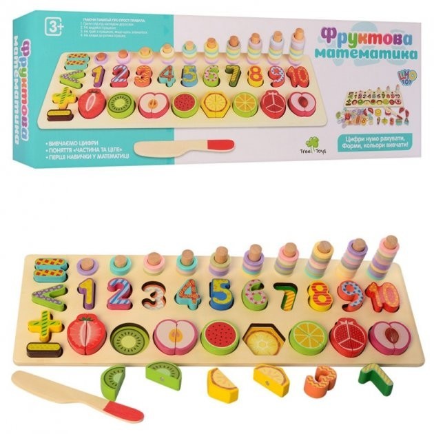 

Развивающий деревянный набор первоклассника Limo Toy игрушка фруктовая математика (MD 2284)