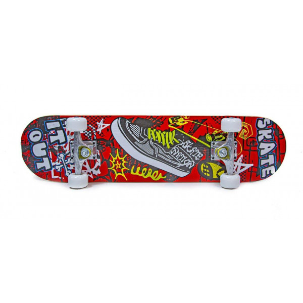 

Деревянный скейтборд Space Sport "Skate It Out" с PU-колесами Разноцветный Клен 78х20 см (DP-283215433)