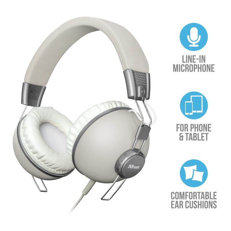 

Компьютерная гарнитура Trust Noma Ivory Noma Headphones Ivory (22636)