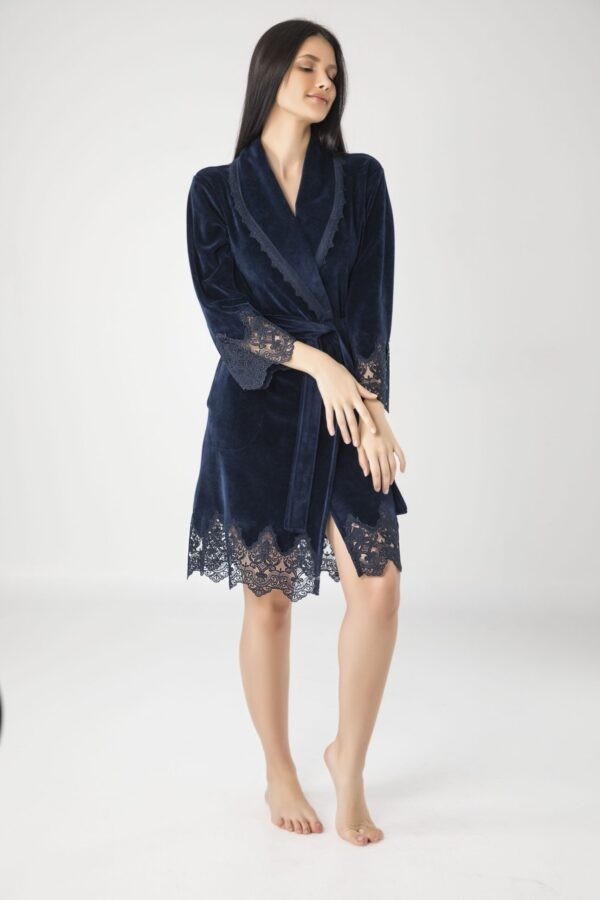 

Халат женский Nusa 441 синий, Халат женский Nusa 441 синий L/XL