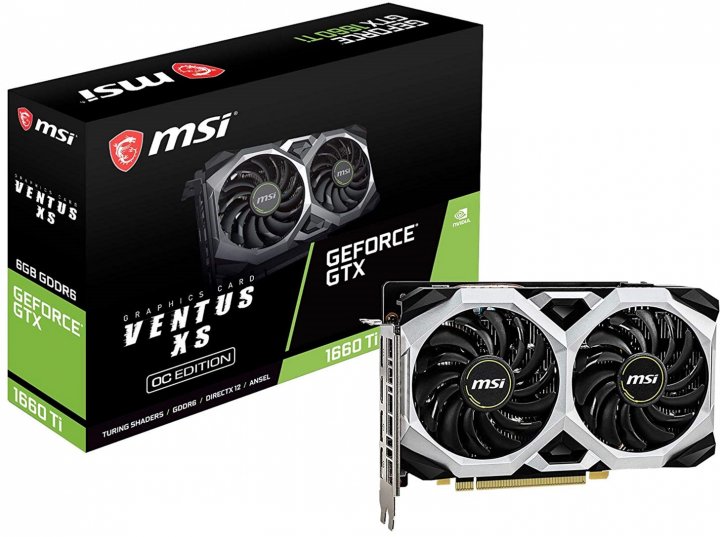 

Видеокарта GeForce GTX 1660 Ti 6Gb GDDR6 MSI VENTUS XS OC