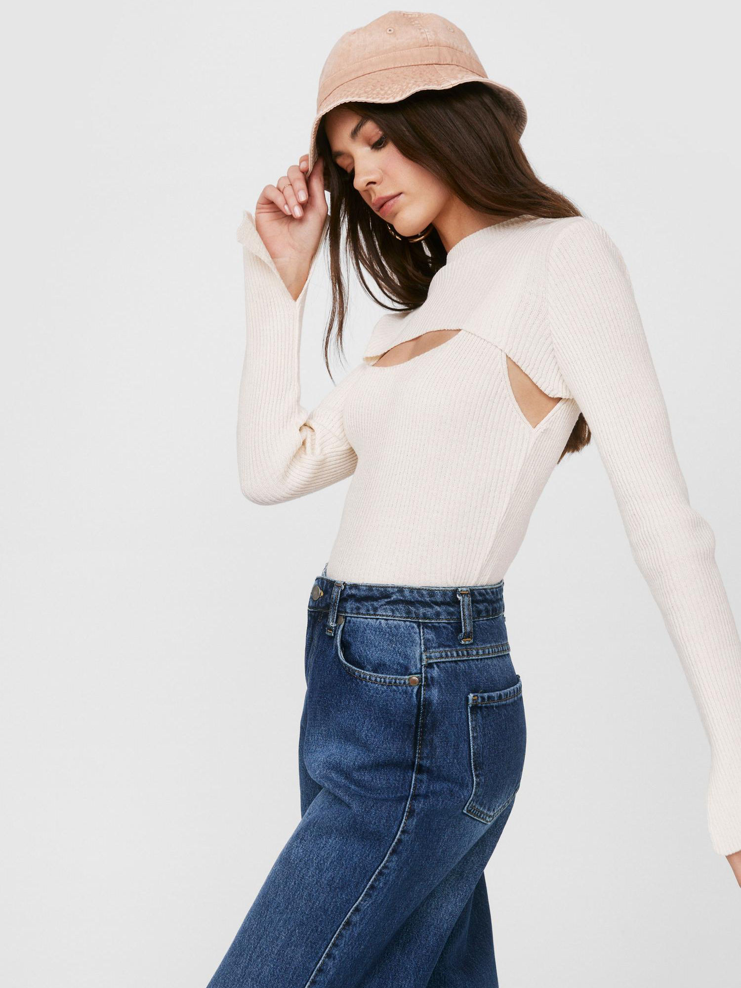 

Водолазка Boohoo Nasty Gal bh0330004 40 Светло-бежевая